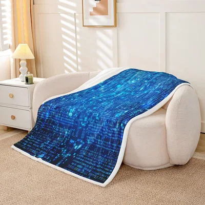 Binary Code Blanket for Tech Lovers and Night Owls