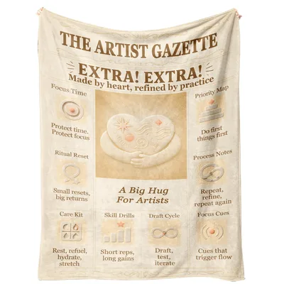 Creative Soul Blanket: A Newspaper-Style Gift for Artists