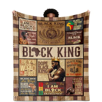Black History Blanket: Black King Pride Throw