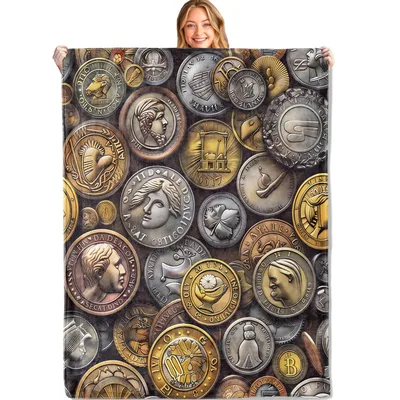 Ancient Coins Blanket for Coin Lovers and History Fans