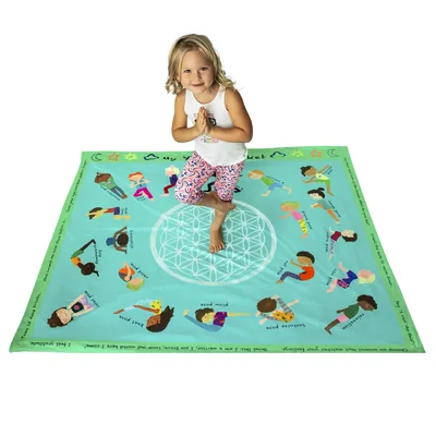 Yoga Pose Blanket: Kids Yoga Poses Learning Mat for Movement and Play