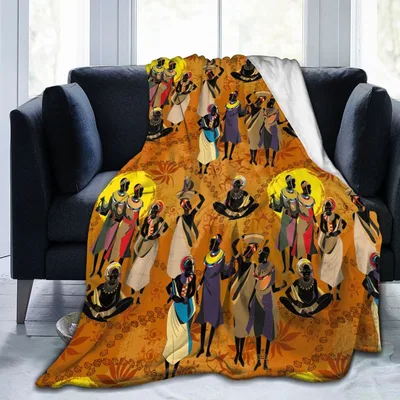 Silhouette Women Motif Pattern Blanket No. 2