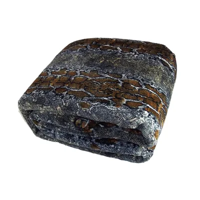 Snake Skin Animal Print Blanket for Reptile Lovers and Bold Interiors