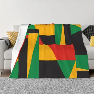 Bold Geometric Color Block Blanket for Abstract Art Lovers