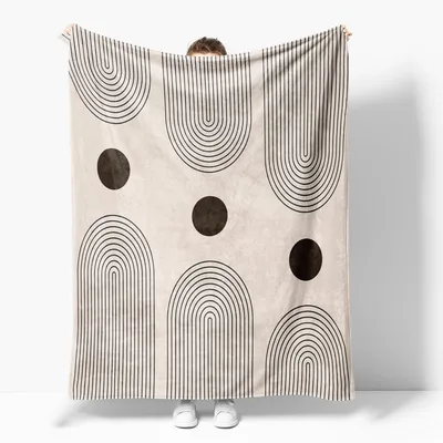 Modern Abstract Arches Pattern Blanket for Geometric Lovers