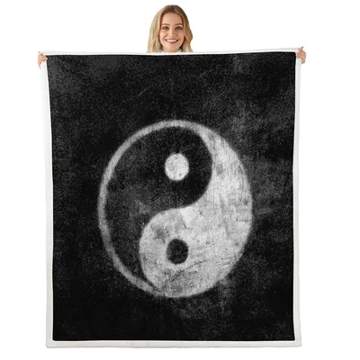 Yin Yang Symbol Art Blanket for Balance and Style