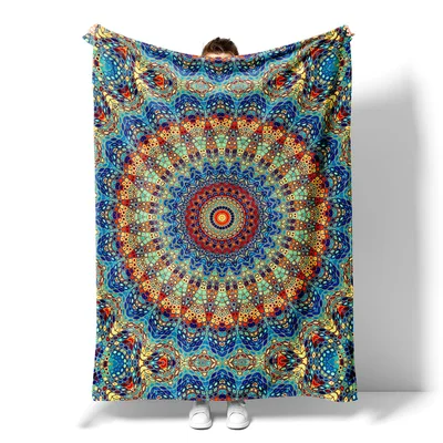 Colorful Mandala Pattern Blanket