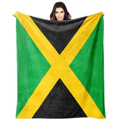 Jamaica National Flag Design Blanket: Bold Geometric Pride