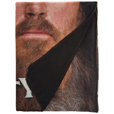 Close Up Bearded Face Blanket features a detailed portrait