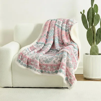 Bohemian Paisley Floral Pattern Blanket for Cozy Living Spaces