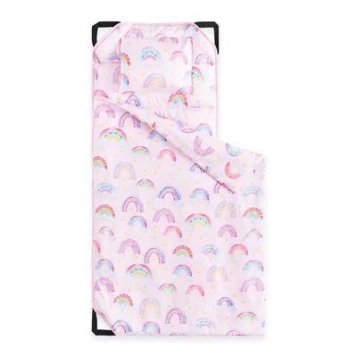 Pastel Rainbow Arches Pattern Blanket: Soft Arcs for Cozy Naps