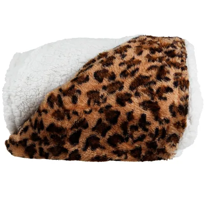 Leopard Print Pattern Blanket No. 15 Wild Animal Style Throw