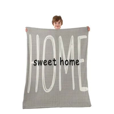 Sweet Home Big Letters Blanket No. 2: Large HOME Typography Design
