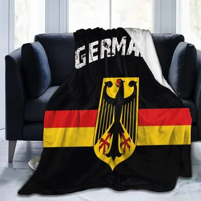 German Flag with Eagle Blanket: National Pride Design for Fans