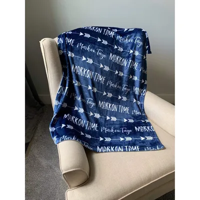 Workout Time Words Pattern Blanket