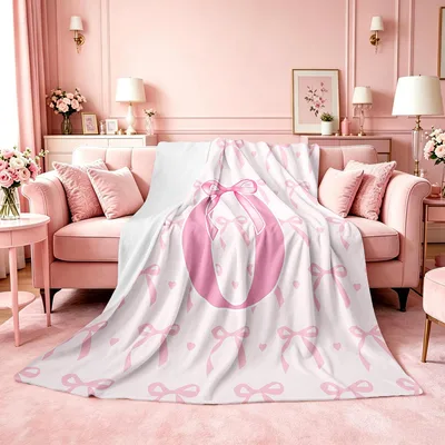 Pink Bow Pattern Blanket: A Large Pink Ribbon Design for Gift Lovers