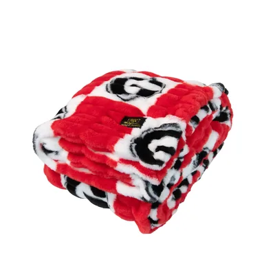 Red Black White Monster Blanket Bold Geometric Design