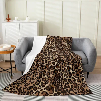 Leopard Print Pattern Blanket No. 19: Wild Animal Style Throw