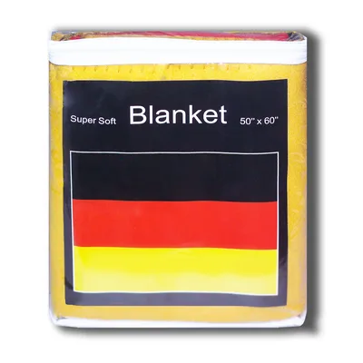German Flag Stripes Blanket: Bold Black, Red, and Gold Design