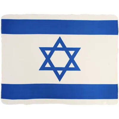 Israel National Flag Design Blanket Showcasing the Star of David
