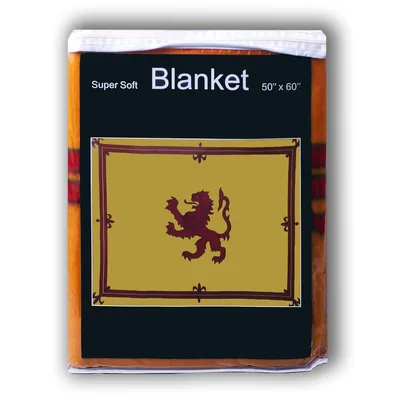 Scottish Lion Rampant Standard Blanket: Royal Heritage Design