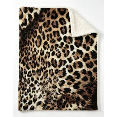 Leopard Print Pattern Blanket No. 22 Wild Animal Fur Design