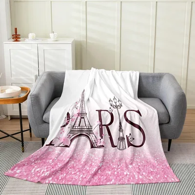 Paris Eiffel Tower Gradient Blanket: A Romantic Print for Dreamers
