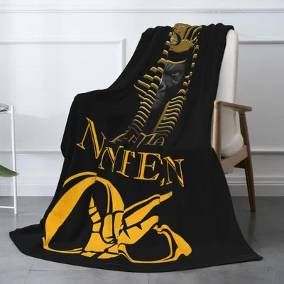 Gold Lettering Graphic Design Blanket: Nfen Art Print for Fans