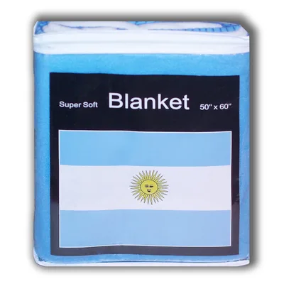 Argentina Flag Design Blanket No. 2: Classic Sun and Stripes