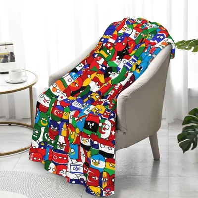 Countryball Flags Pattern Blanket: A Vibrant World of Nations