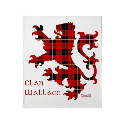 Clan Wallace Lion Tartan Blanket: Scottish Heritage Design