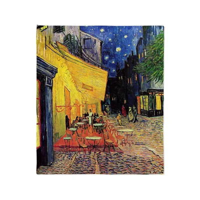 Cafe Terrace at Night Blanket No. 2: Vincent van Gogh Art Print