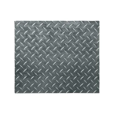 Gray Diamond Plate Pattern Blanket for Industrial Style Lovers