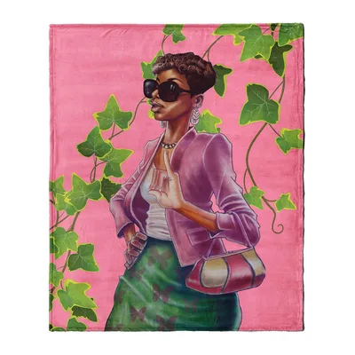 Woman in Sunglasses Blanket: A Stylish Portrait with Ivy