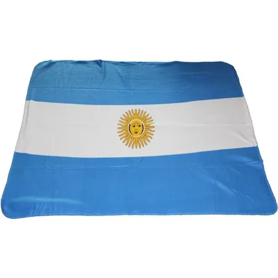 Argentina Flag Design Blanket: Sky Blue and White Sun Print