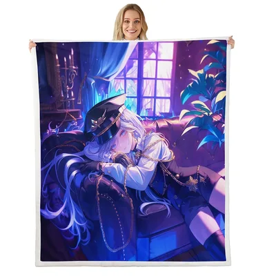 Anime Girl by Neon Blanket featuring a serene anime character resting
