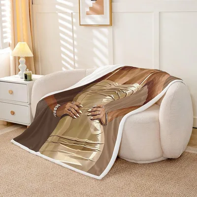 Fashion Woman Portrait Art Blanket featuring a stylish woman