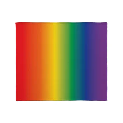 Rainbow Gradient Stripes Blanket: Vibrant Color Transition Design