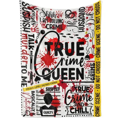True Crime Queen Word Blanket for Mystery Lovers