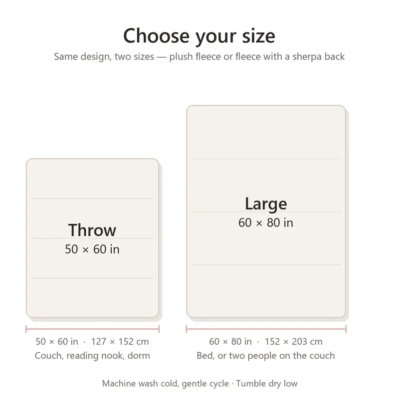 True Crime Queen Word Blanket for Mystery Lovers – with size dimensions in inches