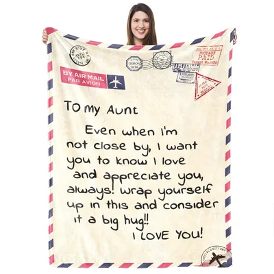 Aunt Air Mail Blanket: A Letter From Far Away, Always Close