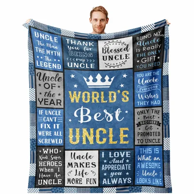 World's Best Uncle Blanket - Birthday Gift for the Legend