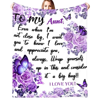to My Aunt Even Blanket: A Purple Hug for Your Aunt