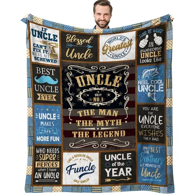 Funny Uncle Blanket: Twenty Tiles of Uncle Pride
