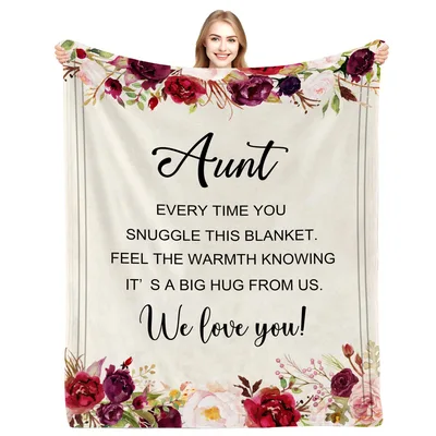 Auntie Gift Blanket: A Hug From Her Favorite Family