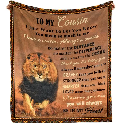 Cousin Lion Blanket: A Note for the Family Bond