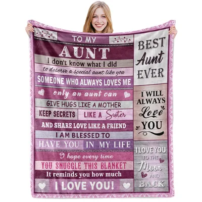 To My Aunt Love You Letter Blanket for Your Favorite Aunt
