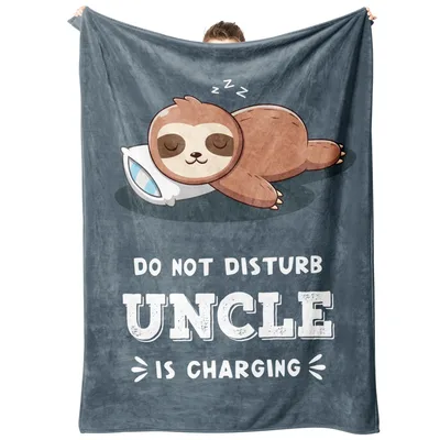 Uncle Sloth Blanket: Do Not Disturb, Uncle Is Charging