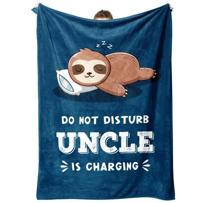Uncle Charging Blanket: Sleepy Sloth Design for Uncles