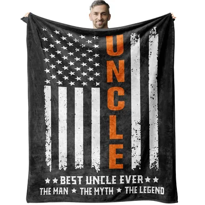 Uncle American Flag Blanket for the Best Uncle Ever